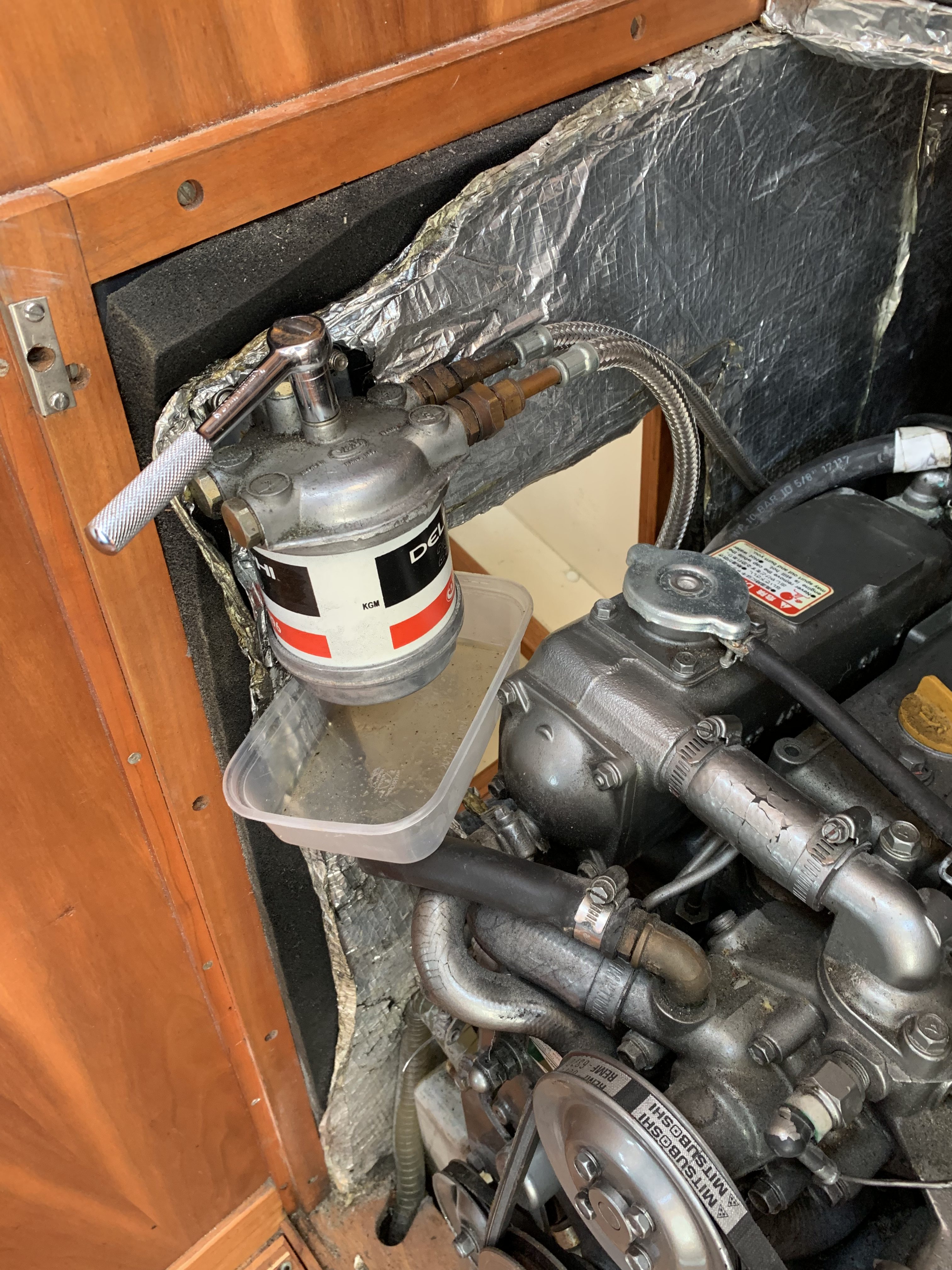 Engine maintenance – new filter