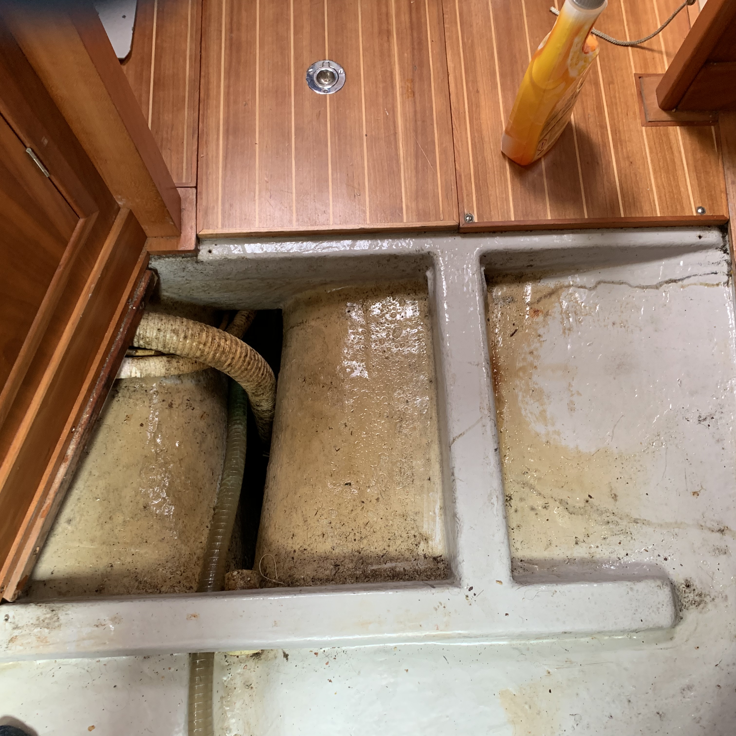 Running a new bilge pump pipe