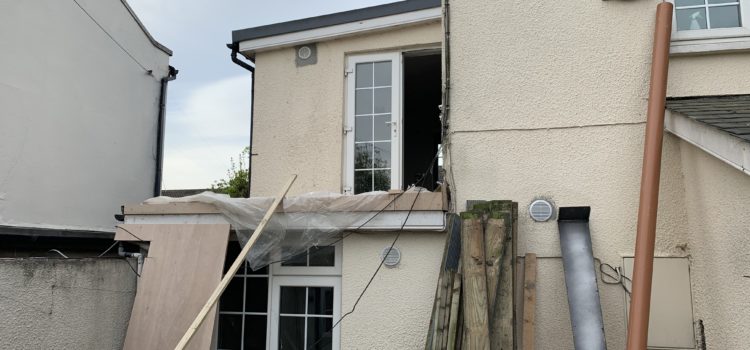 Balcony replaced, more skimming Balcony replaced, more skimming