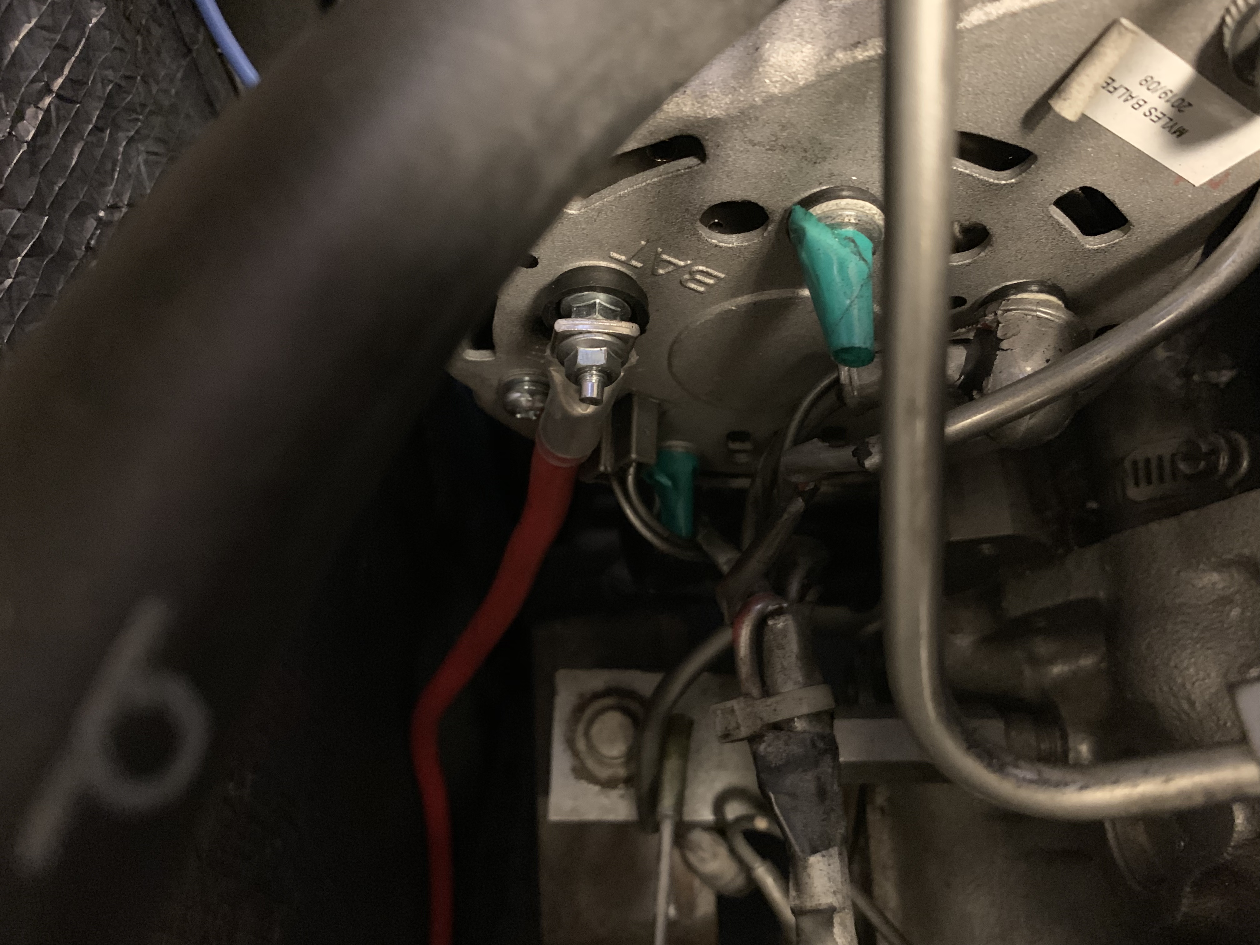 Upgrading the alternator cable