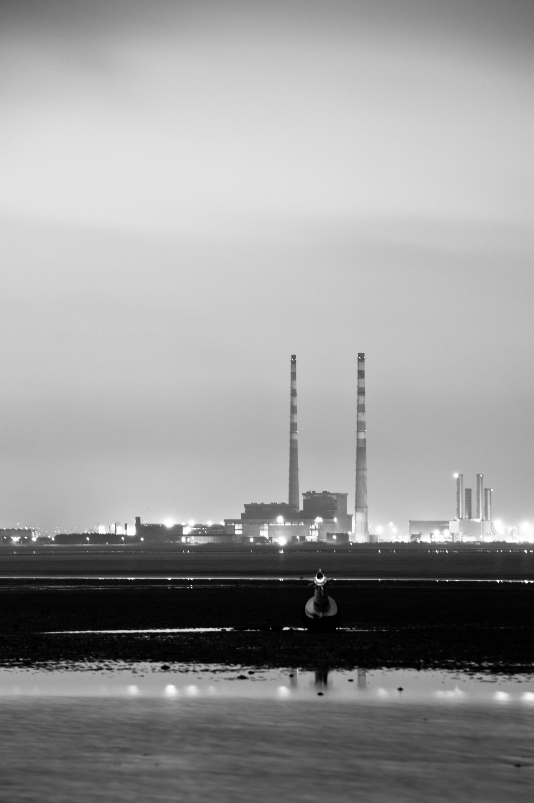 Dublin Bay at night